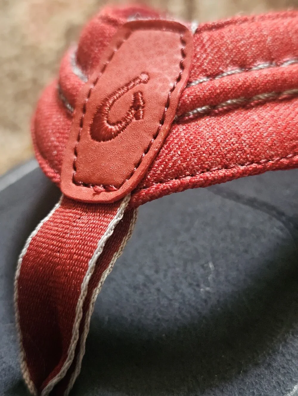 OLUKAI  HOKUA  (US M10) Red/Tangerine & Black Sandals, Waterproof (They Float!)